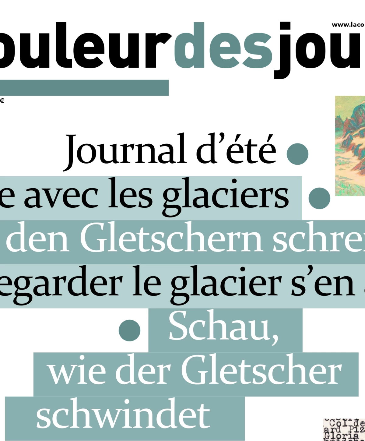 Bern ist überall. Ecrire avec les glaciers